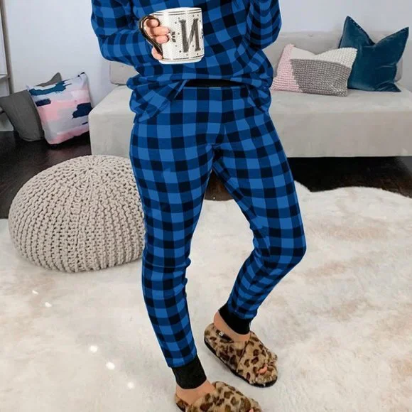 Blue Buffalo Plaid Pajama Set - Picture 2 of 7